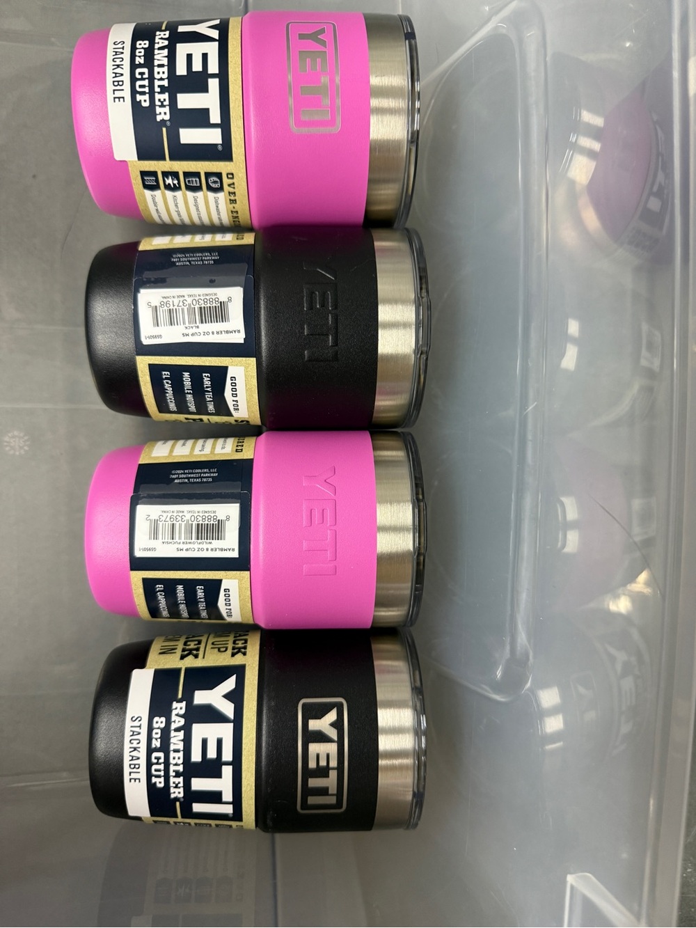 Yeti 8oz Stackable Cups - Black or Pink  Price is for one cup